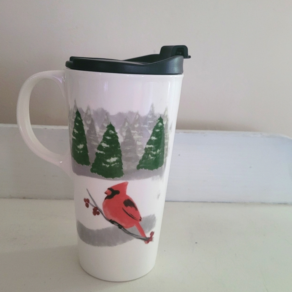 Cypress Winter Cardinal Travel Mug
